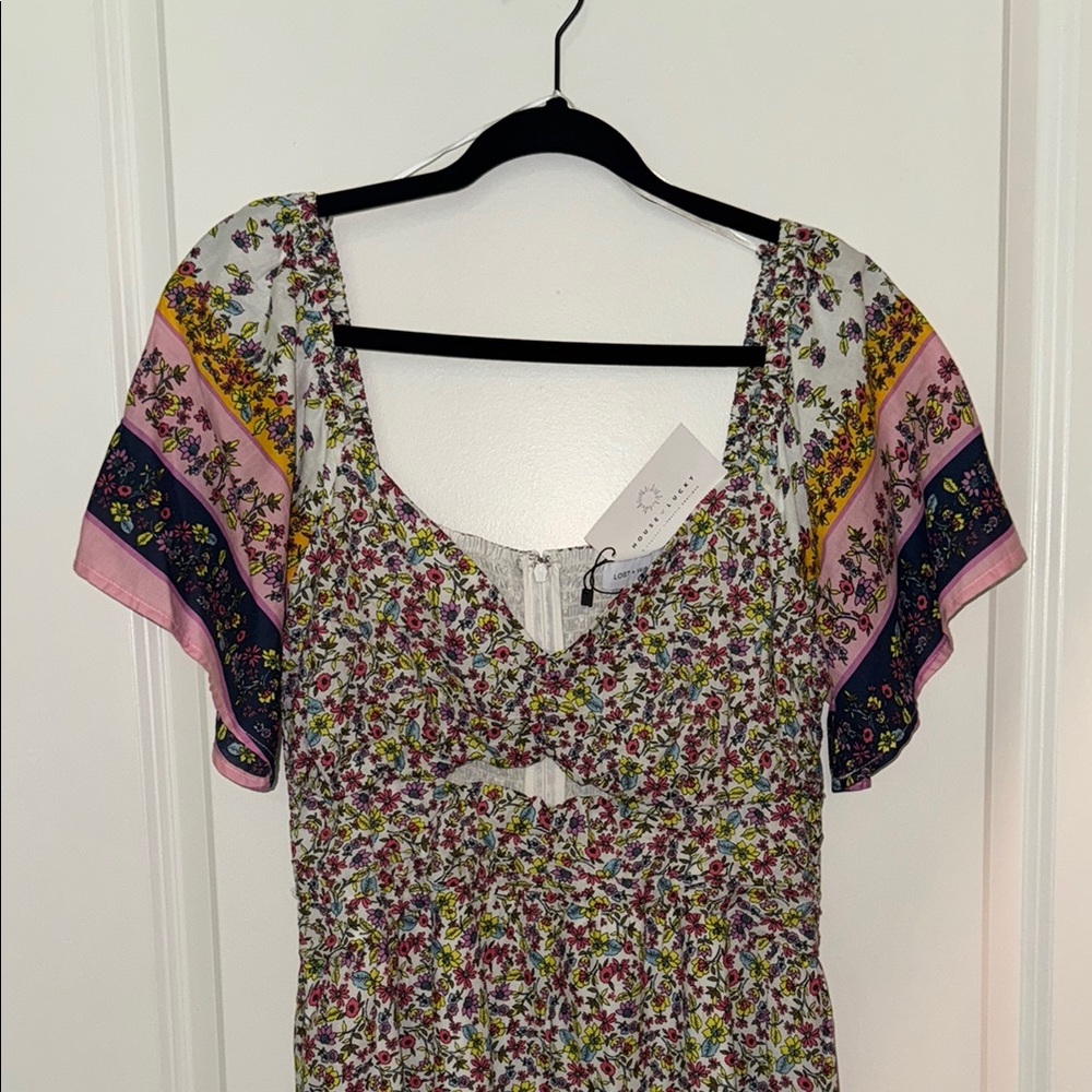 Lost + Wander Floral Midi NWT